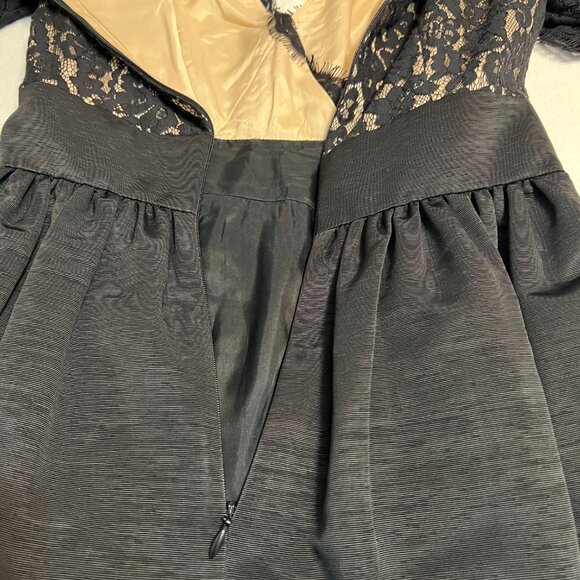 Eliza J Black Lace Bodice Fit&Flare Dress Size 4 Cocktail Formal Party Pockets - Picture 6 of 12